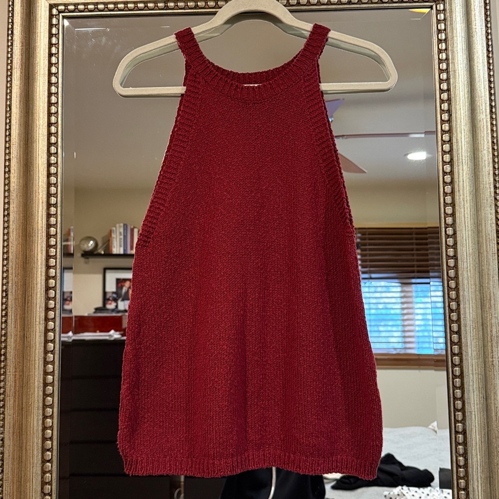 Maeve Burgundy Knit Sweater